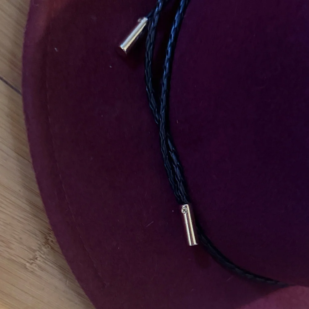 100% Wool Chic Maroon Women's Fedora - Picture 2 of 5